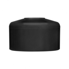 Schwarze Pfostenkappen rund für die Pfostendurchmesser 40 mm Zaunabdeckung in Schwarz 