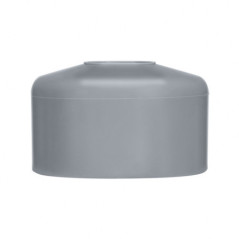 Graue Pfostenkappen rund für die Pfostendurchmesser 42 mm Zaunabdeckung in Grau 