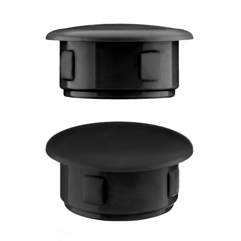 Abdeckkappen für Bohrlöcher 12x3 mm Schwarz