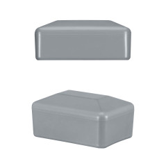 Pfostenkappen rechteckig 60x80 mm Grau