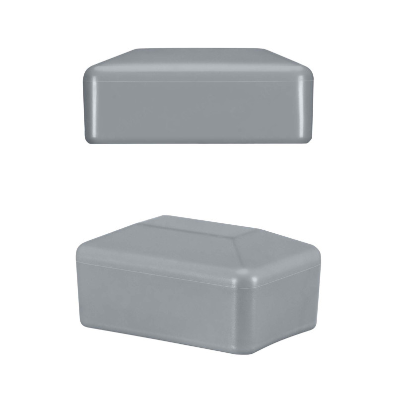 Pfostenkappen Rechteckig 60x80 mm Grau