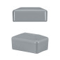 Pfostenkappen rechteckig 60x80 mm Grau