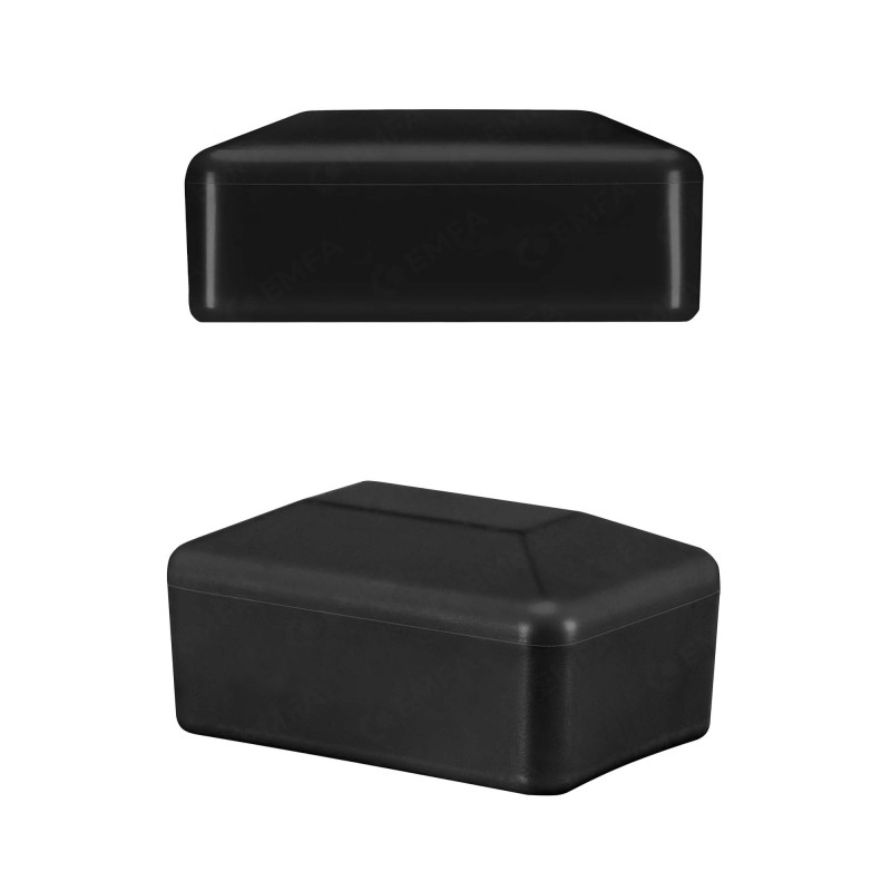 Pfostenkappen Rechteckig 60x80 mm Schwarz