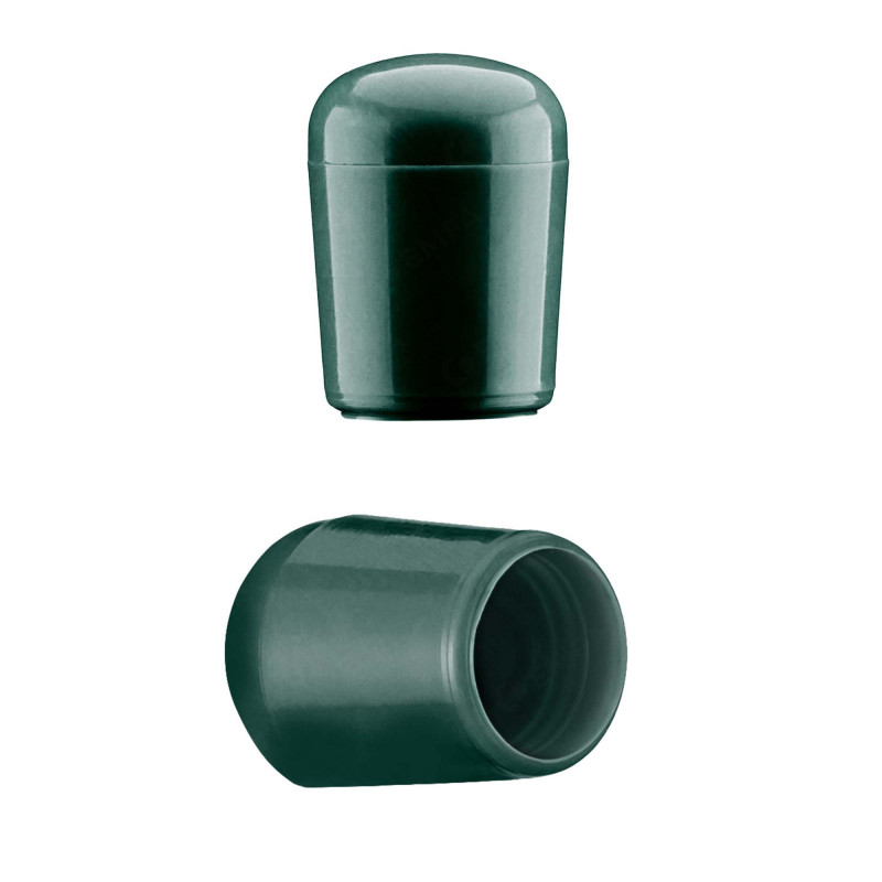 Kappe für Rundrohr aus Polyethylen 10 mm Grün