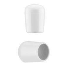 Kappe für Rundrohr aus Polyethylen 18 mm Weiß