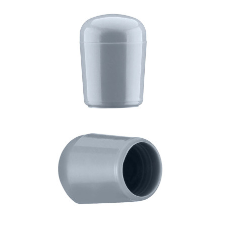 Endkappen für Rohre 27 mm Grau Kappe für Rundrohr aus Polyethylen 27 mm Grau