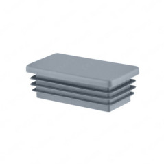 Lamellenstopfen Rechteckig 50x120 mm Grau