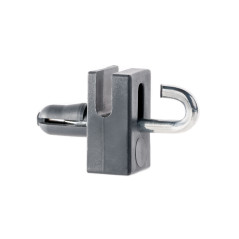 Spanndrahthalter mit Haken Anthrazit 10 Stück