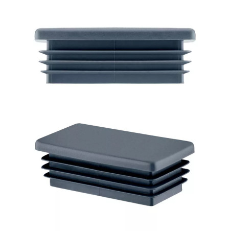 Lamellenstopfen rechteckig 30x60 mm Anthrazit – Endkappen | EMFA