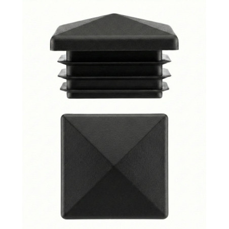 Pyramidenkappe für Vierkantrohre aus PE 15x15 Schwarz Pyramidenkappe für Vierkantrohre aus PE 15x15 EMFA GmbH
