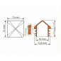 Pyramidenkappe für Vierkantrohre aus PE 15x15 EMFA GmbH