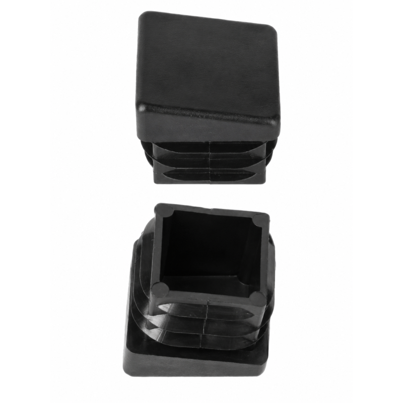 Schräger Quadrat-Lamellenstopfen 18x18 mm Schwarz