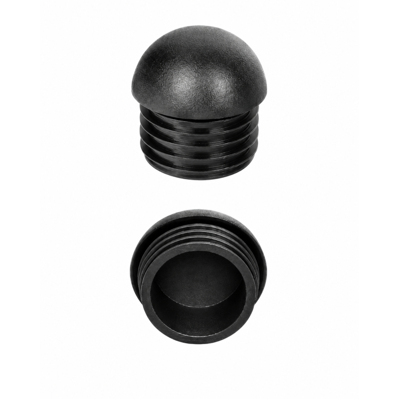 Halbkugel-Lamellenstopfen für Rundrohre 49,8 mm Schwarz Halbkugel-Lamellenstopfen für Rundrohre 49,8 mm Schwarz
