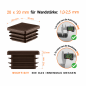 Lamellenstopfen Vierkant 20x20 mm Braun – PE Endkappen | EMFA