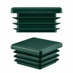 Lamellenstopfen Vierkant 25x25 mm Grün – PE Endkappen | EMFA