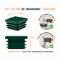 Lamellenstopfen Vierkant 40x40 mm Grün – PE Endkappen | EMFA