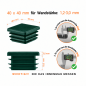 Lamellenstopfen Vierkant 50x50 mm Grün – PE Endkappen | EMFA