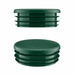 Lamellenstopfen rund 60 mm Grün – PE Endkappen | EMFA