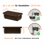 Lamellenstopfen rechteckig 20x40 mm Braun – Endkappen | EMFA