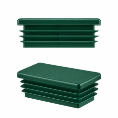 Lamellenstopfen rechteckig 30x80 mm Grün – Endkappen | EMFA