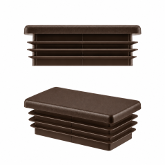 Lamellenstopfen rechteckig 40x60 mm Braun – Endkappen | EMFA