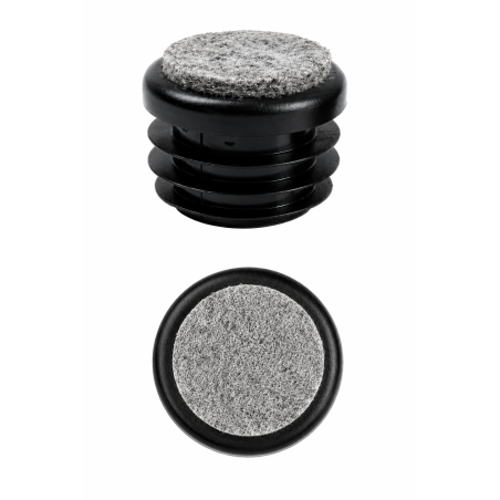 Lamellenstopfen für Rundrohr mit Filz 25 mm Schwarz Lamellenstopfen für Rundrohr mit Filz 25 mm Rundrohrstopfen mit Filz 25 EMFA GmbH