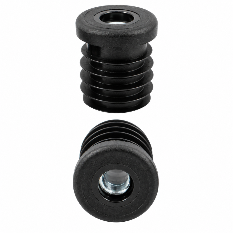 Gewindeeinsatz für Rundrohre mit Metallgewinde 30 mm M8 Schwarz Gewindeeinsatz für Rundrohre mit Metallgewinde 30 mm M8 Schwarz
