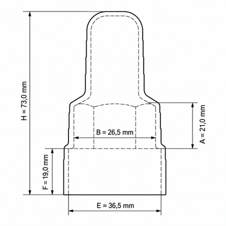 Verlängerte Schutzkappe für Schrauben und Muttern mit Unterlegscheibensitz aus PE M18 H73 Schutzkappe für Muttern M18 EMFA GmbH