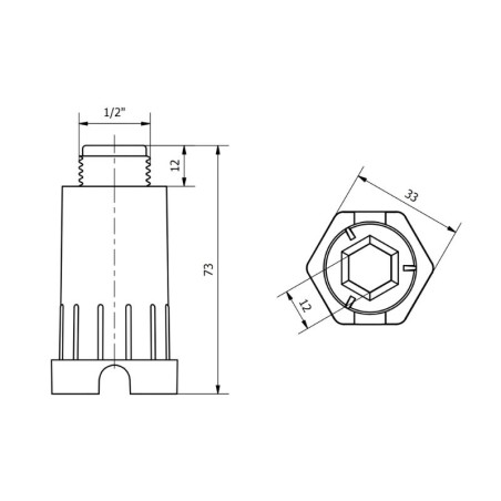 Dichtheitsprüfstopfen für Installationen 1/2" Baustopfen EMFA GmbH