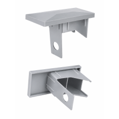 Rechteckiger Kunststoff-Innenstopfen für Zaunpfostenleisten mit Bohrung 40x60 mm Pfostenkappe EMFA GmbH