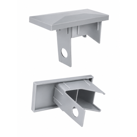 Rechteckiger Kunststoff-Innenstopfen für Zaunpfostenleisten mit Bohrung 40x60 mm Pfostenkappe EMFA GmbH