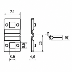 Abstandshalter für Doppelstabmattenklemme 5 mm Zaun EMFA GmbH