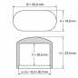 Ovalrohrkappe 15x30 mm Außenkappe für ovale Rohre EMFA GmbH