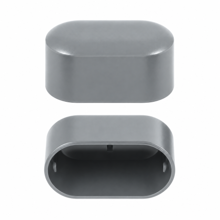 Ovalrohrkappe 20x38 mm Außenkappe für ovale Rohre EMFA GmbH