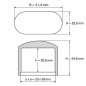 Ovalrohrkappe 20x38 mm Außenkappe für ovale Rohre EMFA GmbH