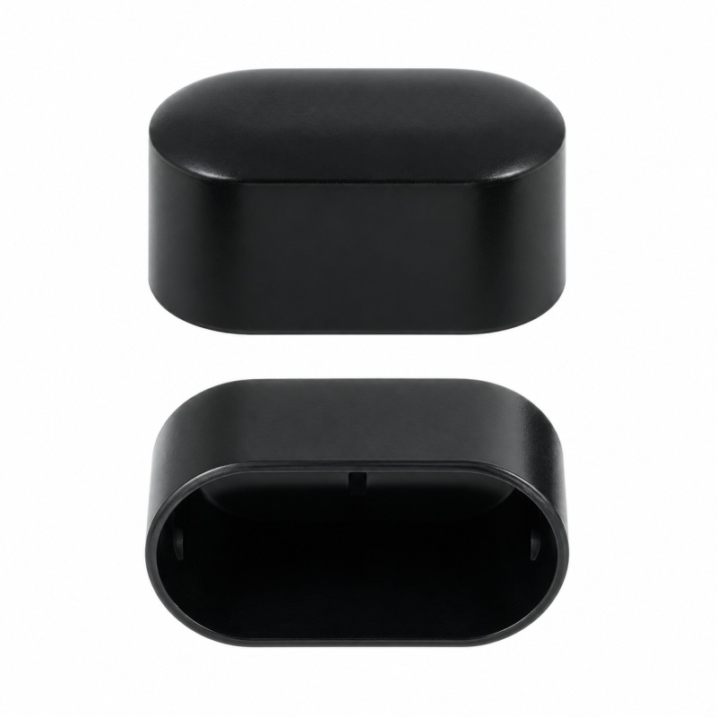 Ovalrohrkappe 20x38 mm Schwarz