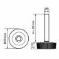 Rändel-Stellfuß Ø20 M5x20 - FI20 Stellfuß für Möbel EMFA GmbH
