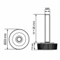 Rändel-Stellfuß Ø20 M8x20 - FI20 Stellfuß für Möbel EMFA GmbH