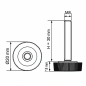 Rändel-Stellfuß Ø20 M8x30 - FI20 Stellfuß für Möbel EMFA GmbH