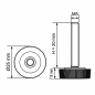 Rändel-Stellfuß Ø25 M5x20 - FI25 Stellfuß für Möbel EMFA GmbH