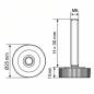 Rändel-Stellfuß Ø25 M6x30 - FI25 Stellfuß für Möbel EMFA GmbH