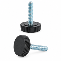 Rändel-Stellfuß Ø25 M8x20 - FI25 Stellfuß für Möbel EMFA GmbH