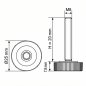Rändel-Stellfuß Ø25 M8x20 - FI25 Stellfuß für Möbel EMFA GmbH