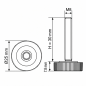 Rändel-Stellfuß Ø25 M8x30 - FI25 Stellfuß für Möbel EMFA GmbH