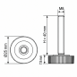 Rändel-Stellfuß Ø25 M8x40 - FI25 Stellfuß für Möbel EMFA GmbH