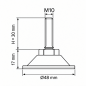 Metall-Justierfuß mit Gelenk M10x30 - FI48 Stellfuß EMFA GmbH