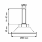 Metall-Justierfuß mit Gelenk M10x60 - FI48 Stellfuß EMFA GmbH