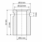 Hülse für Aufzugsfeder 15x21x8,1 mm Schwarz Hülse für Aufzugsfeder 15x21x8,1 mm Federbuchse EMFA GmbH