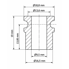 Hülse für Aufzugsfeder 18,8x19x9,5 mm Federbuchse EMFA GmbH