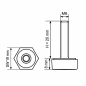 Sechskant-Stellfuß SW19 M6x20 - SW19 Nivellierfuß EMFA GmbH